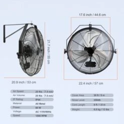 VEVOR Wall Mount Fan, 18 Inch, 3-speed High Velocity Max. 4150 CFM, Waterproof Oscillating Industrial Wall Fan, Commercial Or Residential 13 VEVOR Wall Mount Fan, 18 Inch, 3-speed High Velocity Max. 4150 CFM, Waterproof Oscillating Industrial Wall Fan, Commercial Or Residential -Aesthtic Interiors GUEST 237387cb f2d0 4a9f 8fba 3d1cfecf2fd1
