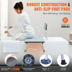 VEVOR Tub Transfer Bench For Bathtub, Adjustable Shower Seats For Adults, Lightweight Shower Bench For Elderly And Disabled, 400lbs Capacity, Grey -Aesthtic Interiors GUEST 23de6093 5e5f 416f bbd9 1bfc3b03dd37