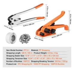 VEVOR PP Banding Strapping Kit With Strapping Tensioner Tool, Banding Sealer Tool,328 Ft Length, 100 Metal Seals,Pallet Packaging Strapping Banding -Aesthtic Interiors GUEST 23ec6a78 5f48 49e2 baee 255bbb84d24e