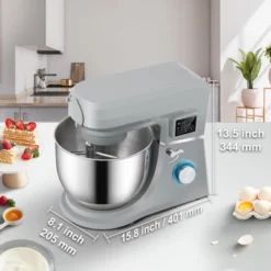 VEVOR 5 IN 1 Stand Mixer, 660W Tilt-Head Multifunctional Electric Mixer With 6 Speeds LCD Screen Timing, 7.4 Qt Stainless Bowl, Dough Hook 14 VEVOR 5 IN 1 Stand Mixer, 660W Tilt-Head Multifunctional Electric Mixer With 6 Speeds LCD Screen Timing, 7.4 Qt Stainless Bowl, Dough Hook -Aesthtic Interiors GUEST 24005fe9 cdb6 4ab1 b759 1ac050c23186