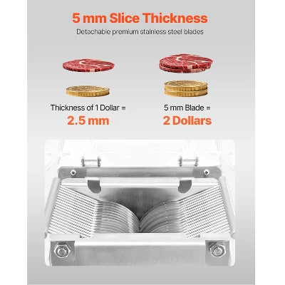 VEVOR Meat Cutter Machine, 850W Meat Slicer, 551 Lb/h Commercial Meat Cutting Machine Stainless Steel, 5 Mm Thickness, Detachable Blades, Silver 3 VEVOR Meat Cutter Machine, 850W Meat Slicer, 551 Lb/h Commercial Meat Cutting Machine Stainless Steel, 5 Mm Thickness, Detachable Blades, Silver - Image 3