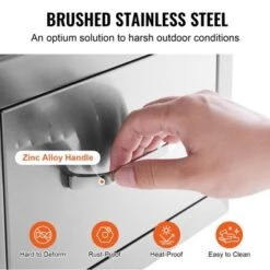 VEVOR 14x8.5Inch Outdoor Kitchen Drawers Stainless Steel, Flush Mount Double Drawers,14W X 8.5H X 23D Inch,with Stainless Steel Handle,Silver -Aesthtic Interiors GUEST 25168c11 fd72 479e bf76 d87d4b8484a1