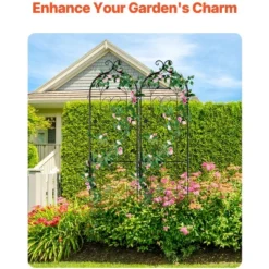 VEVOR Garden Trellis For Climbing Plants, 60 X 15 In, 2 Packs Rustproof Metal Garden Flower Trellis, Outdoor Climbing Rose Trellis Cucumbers Support 10 VEVOR Garden Trellis For Climbing Plants, 60 X 15 In, 2 Packs Rustproof Metal Garden Flower Trellis, Outdoor Climbing Rose Trellis Cucumbers Support -Aesthtic Interiors GUEST 2532ea5f 3ee6 4a21 ae9e 9e9b2453d199