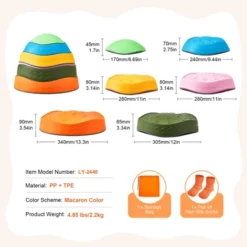 VEVOR Balance Stepping Stones For Kids, 6 PCS, Up To 220 Lbs, Non-Slip Toddlers Sensory Stepping Stones, Toys For Children Aged 3 4 5 6 7 8+ 14 VEVOR Balance Stepping Stones For Kids, 6 PCS, Up To 220 Lbs, Non-Slip Toddlers Sensory Stepping Stones, Toys For Children Aged 3 4 5 6 7 8+ -Aesthtic Interiors GUEST 254fbcc3 96b1 456c b3c6 3a8157ba9cdf