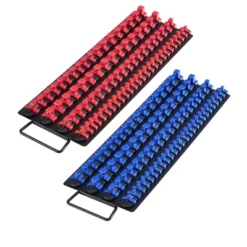 VEVOR Socket Organizer Tray, 2PCS Metric & SAE Socket Organizer Set Hold Up To 160 Sockets, 1/4", 3/8" And 1/2" Heavy-Duty Socket Rail Red+Blue -Aesthtic Interiors GUEST 257d0e8f 52ca 4434 aa49 0659106adb48