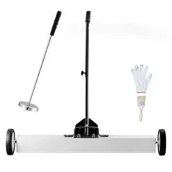 VEVOR 36-Inch Magnetic Sweeper With Wheels,55 Lbs Capacity, With Telescoping Magnetic Pickup Tool, Adjustable Handle, Magnetic Pickup Sweeper, White -Aesthtic Interiors GUEST 25817088 058e 46bf 99aa 3d6e58a35c32