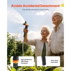 VEVOR Metal Garden Hose 100 Ft, Rust Proof Stainless Steel Water Hose, Heavy Duty Backyard Hose With 10 Function Nozzle, Silver -Aesthtic Interiors GUEST 2582711c 796f 4b54 8459 cc08d620b00a