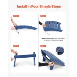 VEVOR Adirondack Ottoman, 15.7L X 18.9W X 13H Inch HDPE Plastic Folding Adirondack Ottoman, Weather-Resistant Foot Rest For Adirondack Chair, Blue 11 VEVOR Adirondack Ottoman, 15.7L X 18.9W X 13H Inch HDPE Plastic Folding Adirondack Ottoman, Weather-Resistant Foot Rest For Adirondack Chair, Blue -Aesthtic Interiors GUEST 258775cb dfd7 40fd 9ae2 98f947b33a8b