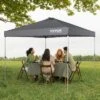 VEVOR Pop Up Canopy Tent, 10 X 10 Ft, 250 D PU Silver Coated Tarp, With Portable Roller Bag And 4 Sandbags, Waterproof And Sun Shelter Gazebo