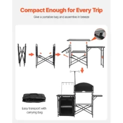 VEVOR Camping Kitchen Table, Outdoor Camp Cooking Table, Aluminum Portable Cook Station With Storage Cupboard, Carrying Bag, Black 12 VEVOR Camping Kitchen Table, Outdoor Camp Cooking Table, Aluminum Portable Cook Station With Storage Cupboard, Carrying Bag, Black -Aesthtic Interiors GUEST 260ef027 0b02 4ace b27d af49fa3e22f3