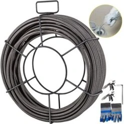 VEVOR Drain Cleaning Cable 75 Feet X 3/8 Inch Solid Core Cable Sewer Cable Drain Auger Cable Cleaner Snake Clog Pipe Drain Cleaning Cable, Gray 15 VEVOR Drain Cleaning Cable 75 Feet X 3/8 Inch Solid Core Cable Sewer Cable Drain Auger Cable Cleaner Snake Clog Pipe Drain Cleaning Cable, Gray -Aesthtic Interiors GUEST 26b4c24f 0291 4e98 a7b8 afc1d36bd87a