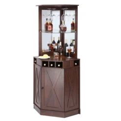 VEVOR Corner Industrial Bar Cabinet, Wine Table For Liquor & Glasses, Sideboard Buffet Cabinet With Glass Holder, Black Walnut 15 VEVOR Corner Industrial Bar Cabinet, Wine Table For Liquor & Glasses, Sideboard Buffet Cabinet With Glass Holder, Black Walnut -Aesthtic Interiors GUEST 26bf7308 0168 4ab9 8125 4d153ad25721