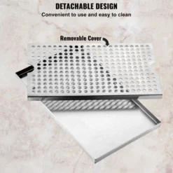 VEVOR Beer Drip Tray, 304 Stainless Steel Kegerator Drip Trays With 4 Non-Slip Rubber Pads And Detachable Cover -Aesthtic Interiors GUEST 277b4527 95d8 4501 ae5c a79fe9d96555