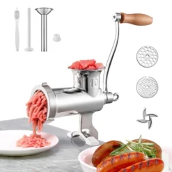 VEVOR Manual Meat Grinder, 304 Stainless Steel Hand Meat Grinder With Steel Table Clamp, Meat Mincer Sausage Maker, Silver -Aesthtic Interiors GUEST 27a5a4a1 e690 4a0d 83f7 e2b017a06a9d