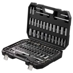 VEVOR Socket Set, 1/4" And 3/8" Drive Socket And Ratchet Set, 6-Point Socket Opening, 106 Pcs Tool Set SAE And Metric, Deep And Standard Sockets Black -Aesthtic Interiors GUEST 27ef271c 7c9f 4f52 bfa5 125ae145d9fb