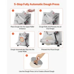 VEVOR Pizza Dough Roller Sheeter, 3-14 Inch Automatic Stainless Steel Pizza Press, Electric 370W Pasta Maker Machine, 260 Pcs Per Hour, Silver 11 VEVOR Pizza Dough Roller Sheeter, 3-14 Inch Automatic Stainless Steel Pizza Press, Electric 370W Pasta Maker Machine, 260 Pcs Per Hour, Silver -Aesthtic Interiors GUEST 283624b3 ddab 4e1b 9ea2 289e2a0f0759