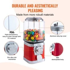 VEVOR Gumball Machine For Kids, 16"H Home Candy Vending Machine, PC Round Gumball Dispenser, Bubble Gum Machine For Game Stores -Aesthtic Interiors GUEST 284056e3 eaf6 41c2 a8dd e33ae86dd453