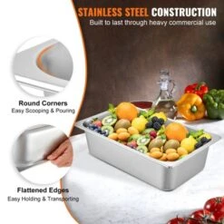 VEVOR 6 Pack Steam Table Pans 20.9 X 12.8 X 5.9 Inch Deep Steam Table Pan Full Size 20.5L Deep Food Container Stainless Steel Oven Tray, Silver 10 VEVOR 6 Pack Steam Table Pans 20.9 X 12.8 X 5.9 Inch Deep Steam Table Pan Full Size 20.5L Deep Food Container Stainless Steel Oven Tray, Silver -Aesthtic Interiors GUEST 28fd270a 54fc 45a0 b54a 2ae0861383c0