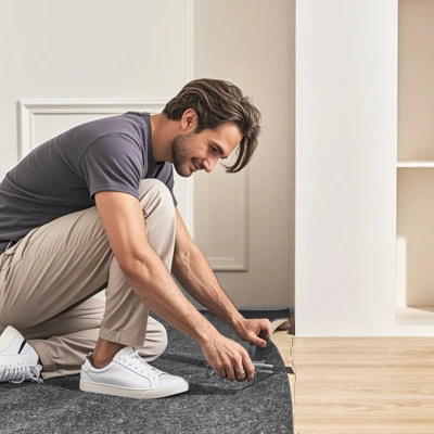 VEVOR - Slip-Resistant Rug Pad - Protective Cushioning Carpet Pad - 9' X 12' - 1/4"Thick - Dual Surface - Polyester Felt + Latex - Gray 1 VEVOR - Slip-Resistant Rug Pad - Protective Cushioning Carpet Pad - 9' X 12' - 1/4"Thick - Dual Surface - Polyester Felt + Latex - Gray