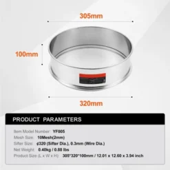 VEVOR Flour Sieve Fine Mesh, 10 Mesh Flour Sifter, 304 Stainless Steel Fine Mesh Sifter Food-grade, Dia. 12.6" Fine Mesh Strainers For Baking 14 VEVOR Flour Sieve Fine Mesh, 10 Mesh Flour Sifter, 304 Stainless Steel Fine Mesh Sifter Food-grade, Dia. 12.6" Fine Mesh Strainers For Baking -Aesthtic Interiors GUEST 2acd3a1d 6297 4a0c 9be3 60bad7a67735