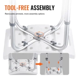 VEVOR Shower Chair, Adjustable Height Shower Stool, Non-Slip Bench Bathtub Stool Seat For Elderly Disabled Handicap, 350 LBS Capacity,White+Black 13 VEVOR Shower Chair, Adjustable Height Shower Stool, Non-Slip Bench Bathtub Stool Seat For Elderly Disabled Handicap, 350 LBS Capacity,White+Black -Aesthtic Interiors GUEST 2ba4b154 94b3 4919 9eeb 7957eb8aa499