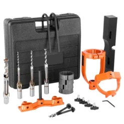 VEVOR Mortising Attachment For Drill Press, 4 Model Drills Square Hole Chisel Set, Bench Drill Locator Set Mortise And Tenon Tools, Orange -Aesthtic Interiors GUEST 2c4b9aa8 98a7 4e76 839d 7c3509376420