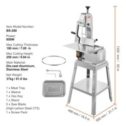 VEVOR Electric Meat Saw, 850W Stainless Vertical Cutter, 19.1"x15" Workbench, 7.09" Cutting Thickness, Includes 5 Blades 14 VEVOR Electric Meat Saw, 850W Stainless Vertical Cutter, 19.1"x15" Workbench, 7.09" Cutting Thickness, Includes 5 Blades -Aesthtic Interiors GUEST 2d09c433 c219 4f4c b691 7427ae5354a2