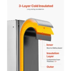 VEVOR Undercounter Built-in Ice Maker, 66 Lbs/Day Under Counter Nugget Ice Maker Machine With Reversible Door Stainless Steel, Silver 11 VEVOR Undercounter Built-in Ice Maker, 66 Lbs/Day Under Counter Nugget Ice Maker Machine With Reversible Door Stainless Steel, Silver -Aesthtic Interiors GUEST 2e11b8ca 5963 4d45 a4e5 4ac7b8788799