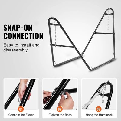 VEVOR Universal 2 Person Hammock Stand, Adjustable Heavy Duty 550 Lbs Capacity Hammock Stand Fits 8-13 Ft Hammocks For Outdoor And Indoor 4 VEVOR Universal 2 Person Hammock Stand, Adjustable Heavy Duty 550 Lbs Capacity Hammock Stand Fits 8-13 Ft Hammocks For Outdoor And Indoor - Image 4