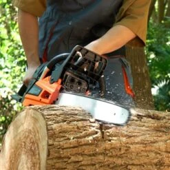 VEVOR Gas Chainsaw, 52CC 18" 2.55HP, Gasoline Powered Chain Saw, Handheld Cordless Petrol Chainsaws For Tree Wood Branch Cutting, Orange