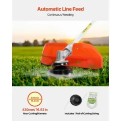 VEVOR String Trimmer, 25.2CC 2-Stroke, Gas Powered Weed Wacker, 16.9" Cordless Grass Trimmer, Multi-Functional Lawn Edger With Shoulder Strap -Aesthtic Interiors GUEST 2ea59e0d 3ab9 4c31 8036 2ed074c62948