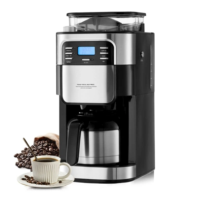 VEVOR Coffee Maker With Grinder, 8 Cup Coffee Machine, Grind And Brew Coffee Maker With 3 Brew Strength Control, 24-Hour Timer For Auto Brew 8 VEVOR Coffee Maker With Grinder, 8 Cup Coffee Machine, Grind And Brew Coffee Maker With 3 Brew Strength Control, 24-Hour Timer For Auto Brew - Image 8