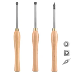 VEVOR Wood Lathe Chisel Set, 3 PCS Woodworking Turning Tools, Includes Square, Round, Diamond Carbide Blades -Aesthtic Interiors GUEST 2ed443d1 4f49 488a 96b4 d5c784f5c1ba