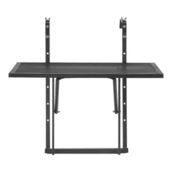 VEVOR Balcony Hanging Table, 19 X 24 In Metal Folding Balcony Railing Table, 5-Level Adjustable, Fit Railing From 1" To 4.7", Black -Aesthtic Interiors GUEST 2f107214 4503 43aa 9ae0 caa9410d8056