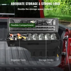 VEVOR Truck Bed Storage Box, Lockable Lid, Waterproof ABS Wheel Well Tool Box 6.6 Gal/20 L With Password Padlock, Compatible With Dodge Ram 1500 -Aesthtic Interiors GUEST 305206fe ada2 45aa b0f8 9f587ed86ae3