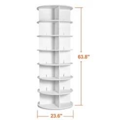 VEVOR 7 Tiers Rotating Shoe Rack Tower, 360°Spinning Shoe Display, Revolving Shoe Rack Storage Round Carousel, Lazy Susan Shoe Rack Organizer, White -Aesthtic Interiors GUEST 305ee4f3 ff25 4725 9a89 aacd5f3144cc