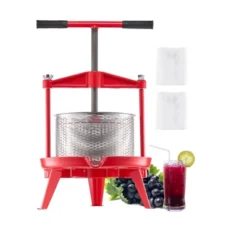 VEVOR 2.38 Gal/9L Fruit Wine Press, Stainless Steel Basket With Cross-beam And Triangular Structure, Manual Juice Maker, Red -Aesthtic Interiors GUEST 312e956a 5345 42ab 91b7 6cceade8ad2a