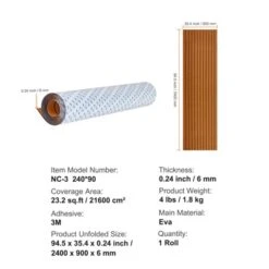 VEVOR Boat Flooring, EVA Foam Boat Decking 94.5" X 35.4", Non-Slip Self-Adhesive Flooring, 23.2 Sq.ft Marine Carpet For Boats, Yacht, Pontoon BLUE -Aesthtic Interiors GUEST 320110d4 0b8e 4fb9 b859 a4877d875820