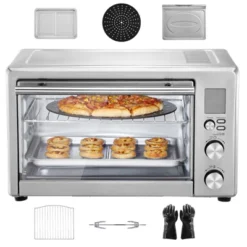 VEVOR 10-IN-1 Convection Oven, 28L/29.6Qt Multifunctional Conventional Oven Countertop, 1800W 4-Tier Toaster With Front Glass Door -Aesthtic Interiors GUEST 32a4ca19 eac7 471a 8f4a 161b60da850f