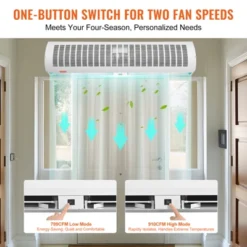 VEVOR 48" Commercial Indoor Air Curtain Super Power 2 Speeds 1650CFM, Wall Mounted Air Curtains For Doors, Indoor Over Door Fan, White -Aesthtic Interiors GUEST 32a4e2fa 72e6 4314 a7c1 1a157dc1b81e