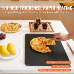 VEVOR Pizza Steel, 20" X 14" X 3/8" Pizza Steel Plate For Oven, Pre-Seasoned Carbon Steel Pizza Baking Stone With 20X Higher Conductivity -Aesthtic Interiors GUEST 32ccfb08 20fa 442c bcef 6d9bf48d0240
