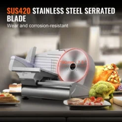 VEVOR Meat Slicer, 7.5 Inch Electric Deli Food Slicer, 180W Meat Cutter With A Premium SUS420 Blade, 0-0.6 Inch Adjustable Thickness, Slicer Machine -Aesthtic Interiors GUEST 32edda0f 3466 41b0 a17e 3e2a84c967b2