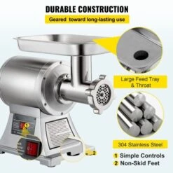 VEVOR Commercial Stainless Steel 450lbs Meat Grinder Blade Plate Sausage Stuffer FDA, Silver 11 VEVOR Commercial Stainless Steel 450lbs Meat Grinder Blade Plate Sausage Stuffer FDA, Silver -Aesthtic Interiors GUEST 330bd08c d7a3 4f8a a9ff b15094a6e06c