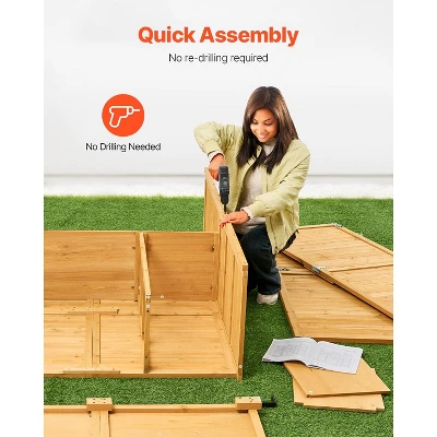 VEVOR Outdoor Storage Shed With Waterproof Roof And Metal Frame, Double Lockable Doors Garden Tool Shed Storage House Cabinet, 55"x67.5" 4 VEVOR Outdoor Storage Shed With Waterproof Roof And Metal Frame, Double Lockable Doors Garden Tool Shed Storage House Cabinet, 55"x67.5" - Image 4