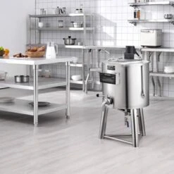 VEVOR Milk Pasteurizer 30L, Commercial Milk Pasteurization Machine, Food Grade 304 Stainless Steel, Professional Pasteurization, Silver