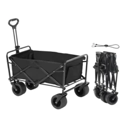 VEVOR Collapsible Folding Wagon, 3 Cu.ft Beach Wagon Cart,Heavy Duty Folding Wagon Cart 350 Lbs Weight Capacity For Camping, Shopping, Garden -Aesthtic Interiors GUEST 33c0cfdd 0b14 41c7 87d8 a696ce4a543d