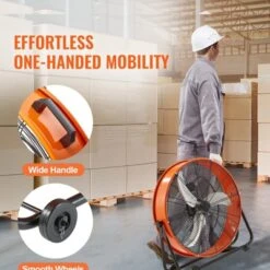 VEVOR Drum Fan, 24 Inch High Velocity Industrial Shop Fan, Heavy Duty Commercial Use 3-Speed 8600CFM, 360°Adjustable Tilting Floor Fan, Orange -Aesthtic Interiors GUEST 33ee1f12 4eff 44df 8ccc ecb3cdd9880b