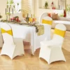 VEVOR Stretch Spandex Folding Chair Covers, Universal Fitted Chair Cover, Removable Washable Protective Slipcovers, (100PCS Beige)