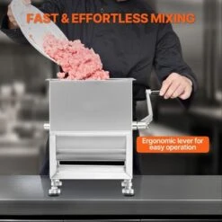 VEVOR Manual Meat Mixer, 15L Fixed Tank Meat Processing Equipment(Mixing Maximum 15LBS For Meat), Stainless Steel Meat Mixer, Silver 10 VEVOR Manual Meat Mixer, 15L Fixed Tank Meat Processing Equipment(Mixing Maximum 15LBS For Meat), Stainless Steel Meat Mixer, Silver -Aesthtic Interiors GUEST 3568728e d76b 4c6d a5f4 c68710d6476c