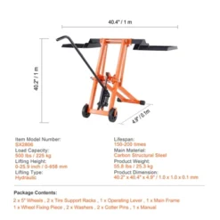 VEVOR Lawn Mower Lift With Hydraulic Jack, 500 Lbs Weight Capacity, Solid Carbon Steel Lawn Mower Lift, Adjustable Movable Lawn Lifter, Orange -Aesthtic Interiors GUEST 362bfb53 8a20 44c6 bbd8 1fbc784de770